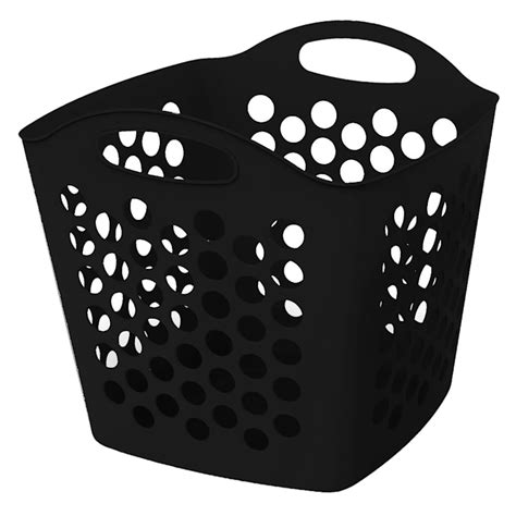 Square Flexi Laundry Basket Black | At Home