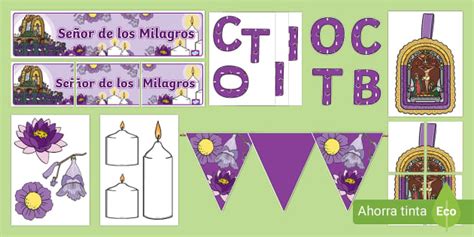 Periódico mural del Señor de los Milagros para niños