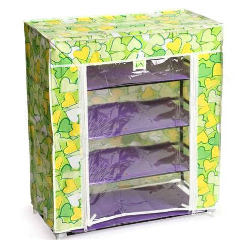 Allextreme Portable Folding 4 Layer and 5 Layer Tier Shoe Rack with ...