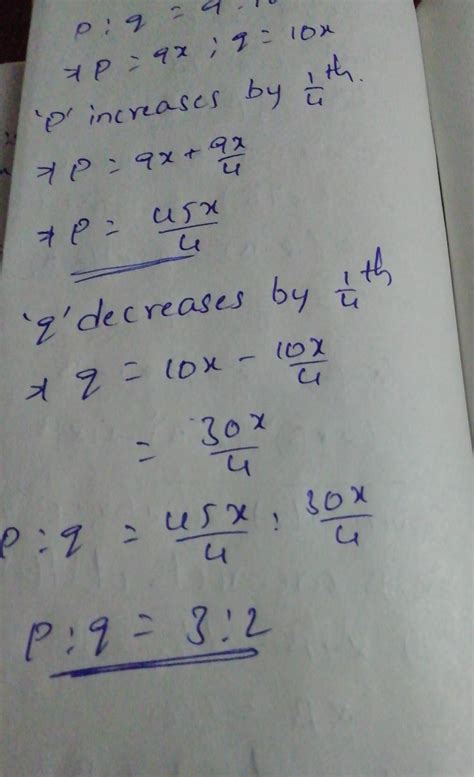 The ratio of the earnings of p and q is 9 : 10. If the earnings of p ...