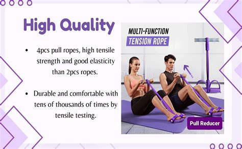 Waafy Pull Reducer Training Bands Natural Rubber 4 Tubes Body Trimmer ...