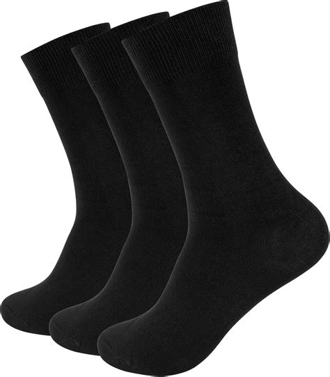 Amazon.com: LMHCISO 3 Pack Men's Black Dress Socks Combed Cotton Thin ...