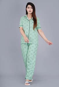 zivsy Women Printed Green Night Suit Set Price in India - Buy zivsy ...