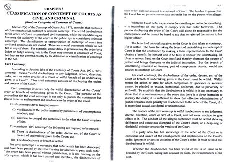 Part E - Notes - CHAPTER CLASSIFICATION OF CONTEMPT OF COURTS AS CIVIL ...