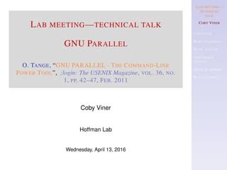 Image result for GNU Parallel Examples