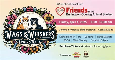 Wags & Whiskers Spring Gala, Community House of Moorestown, 4 April ...