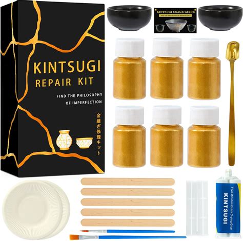 Amazon.com: deuvuo Kintsugi Repair Kit Gold, Authentic Kintsugi Repair Kit Bio to Revive Your ...