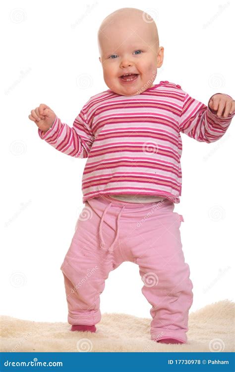 Baby s first steps stock photo. Image of isolated, daughter - 17730978