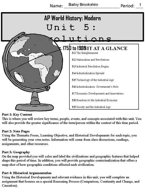 APWorld History Unit Guide 5-1-2 - AP World History: Modern U n i t 5 ...