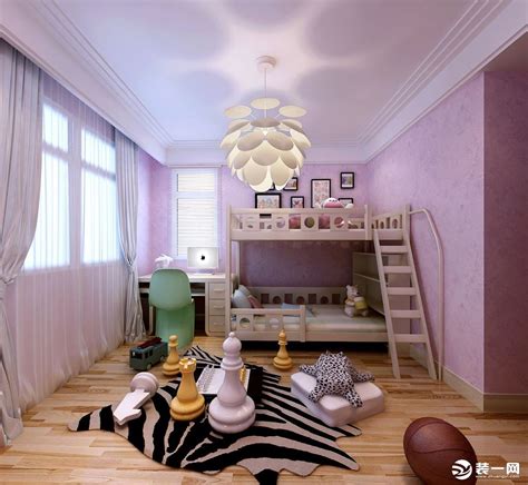 欧式风格粉色系列小女孩儿童房-上海装潢网