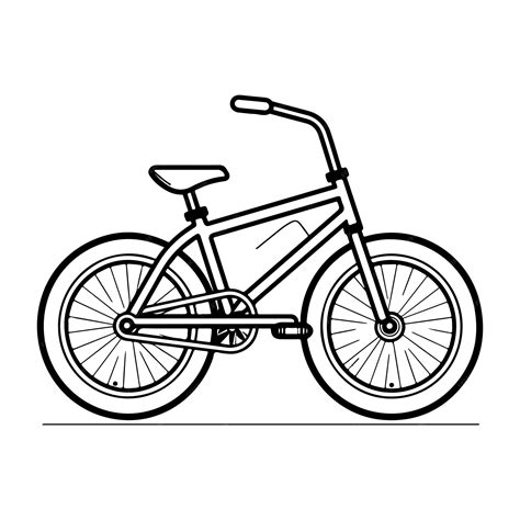 Premium Vector | Sketch hand drawn single line art coloring page bicycle