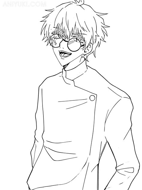 Satoru Gojo Coloring Pages - AniYuki - Anime Portal