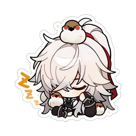Honkai Star Rail Chibi Jing Yuan Sleepy Waterproof Sticker • Premium ...