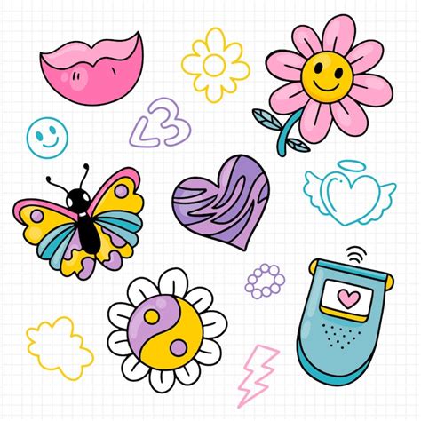 Cute stickers drawing Images - Free Download on Freepik