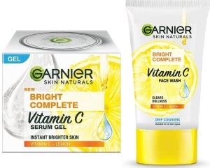 GARNIER Brightening Moisturiser Serum skin Gel Vitamin C 45g & Skin ...