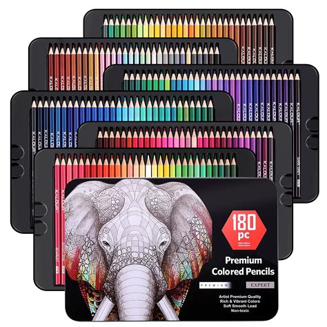 Colored Pencils, 180 Colored Pencil Set Art Soft Core Professional ...