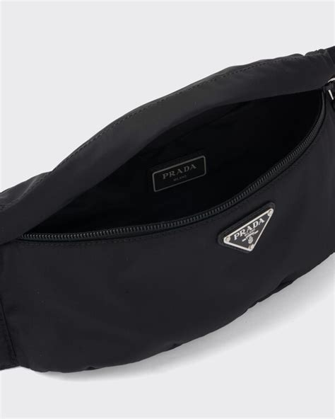 Black Re-nylon And Saffiano Leather Belt Bag | PRADA