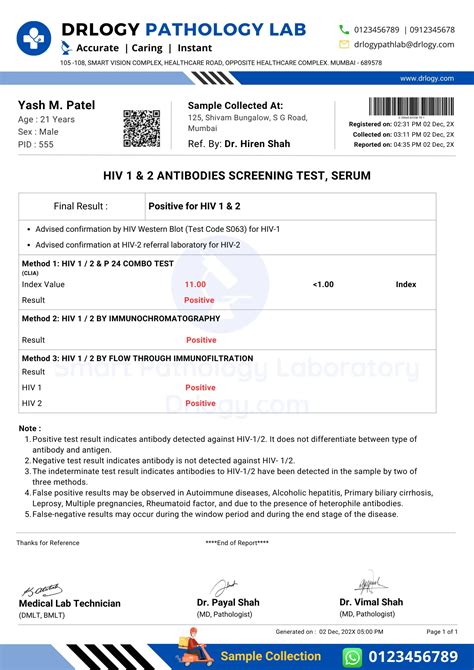 HIV Test Report Format: 10 Key Guidelines, PDF & Example | Drlogy