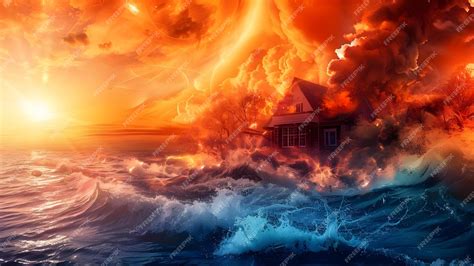 Depicting mental strain caused by natural disasters and climate change concept ecoanxiety ...