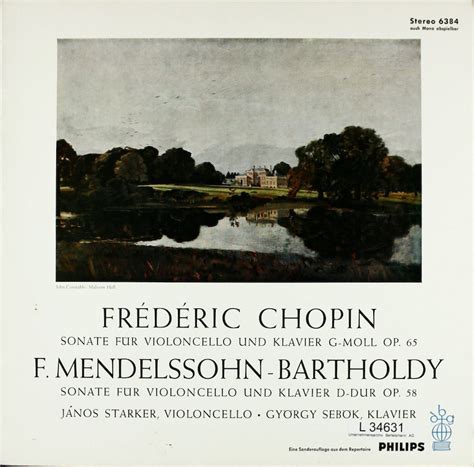 János Starker. György Sebök. Chopin. Mendelssohn-Bartholdy ...