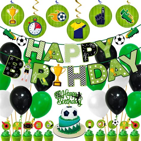 Party Propz Football Theme Birthday Decoration - 43Pcs Happy Birthday ...