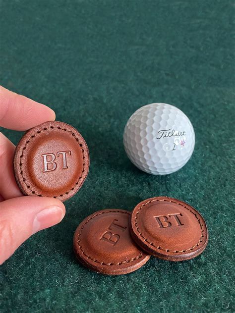 Northwind Personalized Leather Golf Ball Markers Set of 2, Custom ...