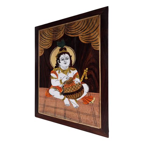 Mysore Inlay Baal Krishna Wall Decor – Natriel