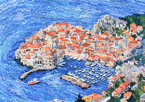 Dubrovnik, watercolor, 14 x 20 inches. The most popular view of this ...