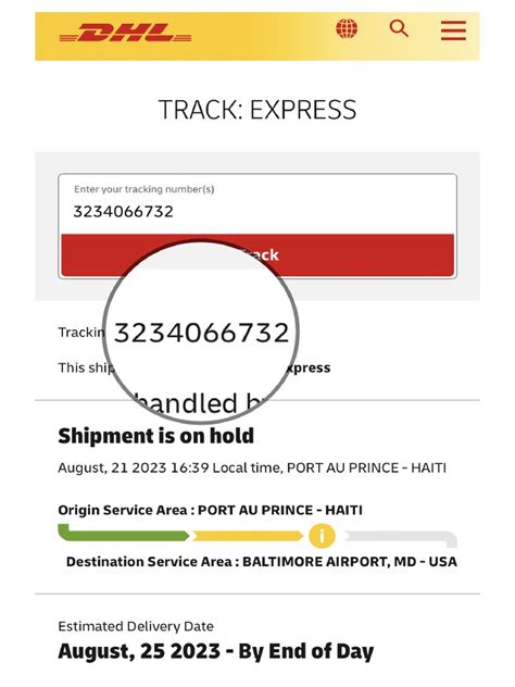 DHL Express Tracking Number 的图像结果