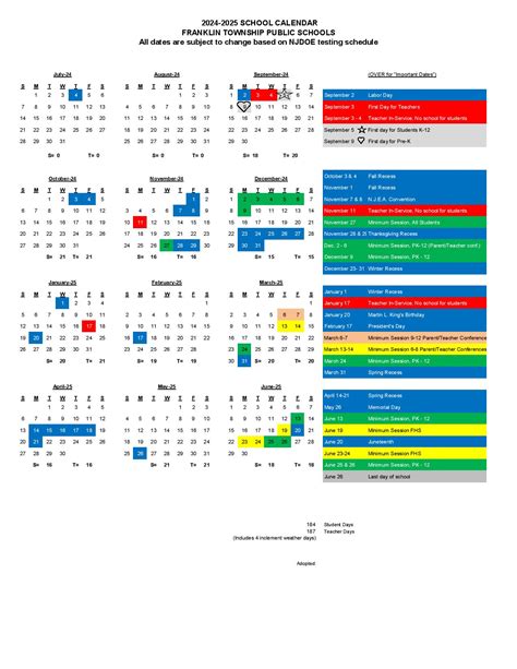 Franklin Township School Calendar 2025-2026 | Somerset County