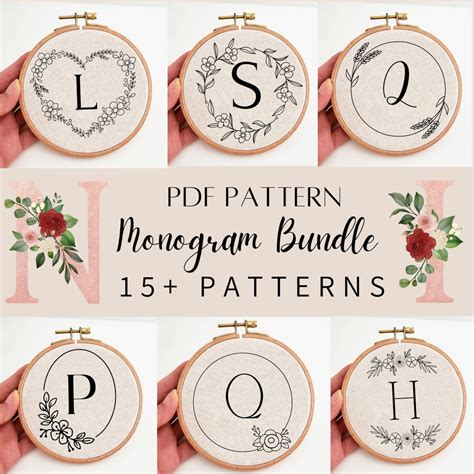 Image result for Monogram Hand Embroidery Patterns