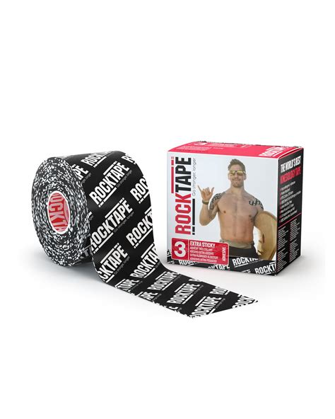 Rocktape Extra Sticky 2 Kinesiology Tape Logo Black Athletic Tape ...