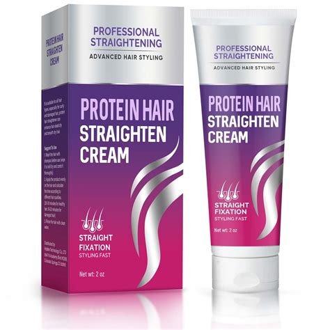 Silk & Gloss Protein Hair Straightening Cream - No-Frizz Formula for ...