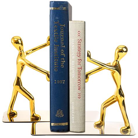 Fasmov Heavy Duty Stainless Steel Man bookends Nonskid Bookends Art ...