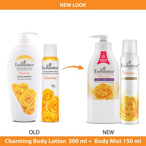 Enchanteur Charming Hand and Body Lotion, 500ml & Charming Perfumed De
