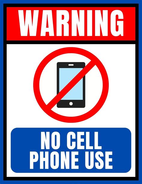 Do Not Use Cell Phone Sign 的图像结果