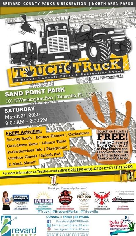 Touch-a-Truck [3rd Annual] | Free!, Sand Point Park, Titusville, March ...