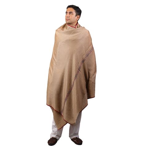 Kullu Four Side Border Soft Wool Large Himalyan Meditation Shawl having ...