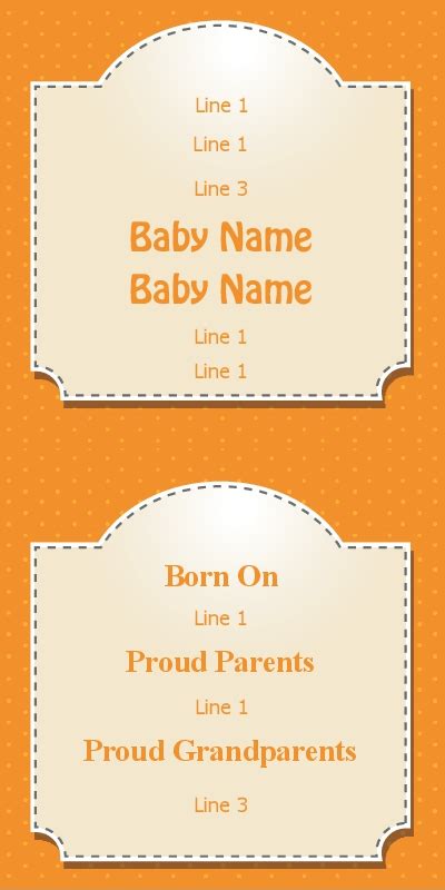 Baby Folding Tags Designs and Templates