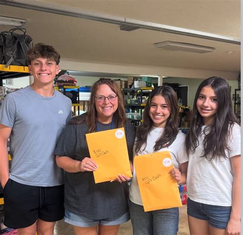 United ISD teens send gift card donations to Kerrville flood families