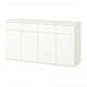 VIHALS sideboard, white, 140x37x75 cm (551/8x145/8x291/2") - IKEA