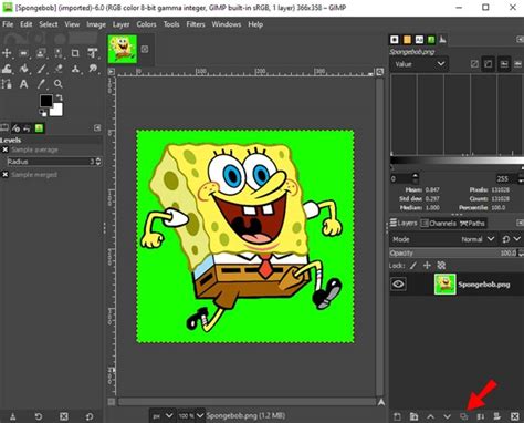 GIMP Transparent Mask 的图像结果