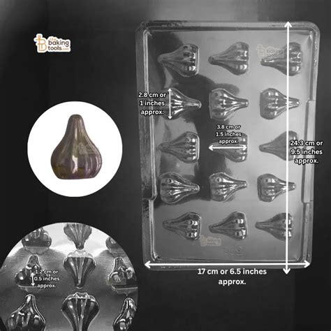 Plastic Modak Mold – 15 Cavity Small PVC Chocolate Maker