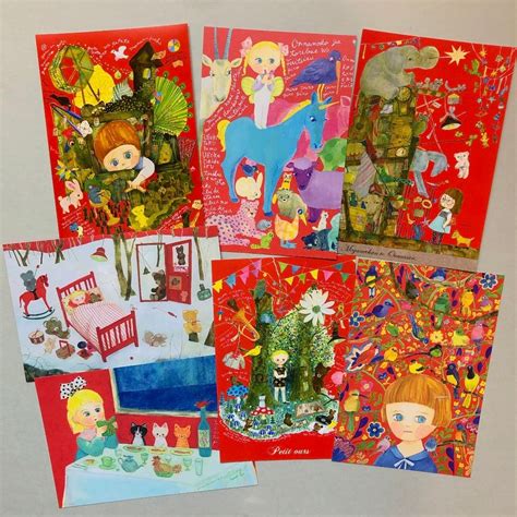 POST CARD set / red | molintika