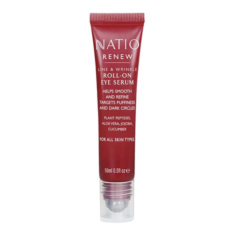 Natio Renew Line and Wrinkle Roll-On Eye Serum, 16ml : Amazon.in: Beauty