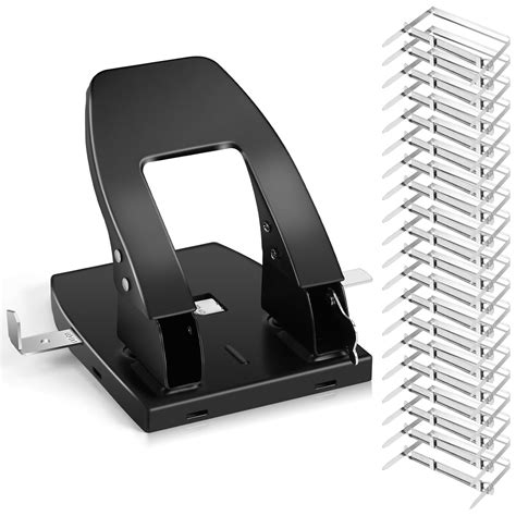 Amazon.com : 2 Hole Paper Punch with 100 Paper Fasteners, 30 Sheets ...