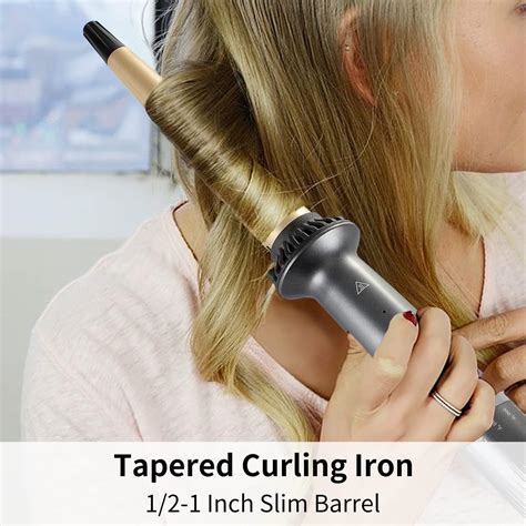 Tapered Curling Iron 1/2-1 Inch Hair Curler with Ceramic Coating and ...