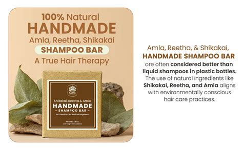 Buy Kaaya Natural Shikakai, Reetha & Amla Handmade Shampoo Bar for hair ...