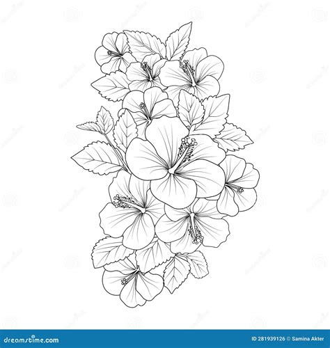 Printable Hibiscus Flower Coloring Pages. Hawaiian Hibiscus Flower ...