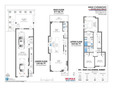 3 Bedroom Townhouse Floor Plans Tandem Garage Duplex House, Floor,